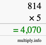 How to calculate 814 times 5 using long multiplication