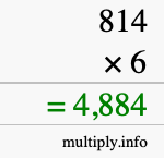 How to calculate 814 times 6 using long multiplication How to calculate 814 times 6 using long multiplication