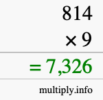 How to calculate 814 times 9 using long multiplication