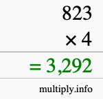 How to calculate 823 times 4 using long multiplication How to calculate 823 times 4 using long multiplication