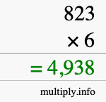 How to calculate 823 times 6 using long multiplication How to calculate 823 times 6 using long multiplication