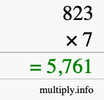 How to calculate 823 times 7 using long multiplication How to calculate 823 times 7 using long multiplication