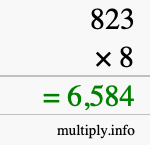 How to calculate 823 times 8 using long multiplication How to calculate 823 times 8 using long multiplication