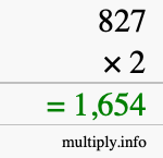 How to calculate 827 times 2 using long multiplication How to calculate 827 times 2 using long multiplication