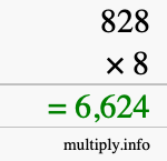 How to calculate 828 times 8 using long multiplication How to calculate 828 times 8 using long multiplication