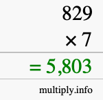 How to calculate 829 times 7 using long multiplication How to calculate 829 times 7 using long multiplication