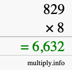 How to calculate 829 times 8 using long multiplication How to calculate 829 times 8 using long multiplication