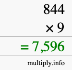 How to calculate 844 times 9 using long multiplication How to calculate 844 times 9 using long multiplication