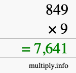 How to calculate 849 times 9 using long multiplication How to calculate 849 times 9 using long multiplication