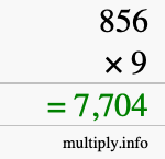 How to calculate 856 times 9 using long multiplication How to calculate 856 times 9 using long multiplication