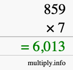 How to calculate 859 times 7 using long multiplication How to calculate 859 times 7 using long multiplication