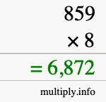 How to calculate 859 times 8 using long multiplication How to calculate 859 times 8 using long multiplication