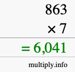 How to calculate 863 times 7 using long multiplication How to calculate 863 times 7 using long multiplication