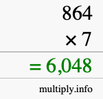 How to calculate 864 times 7 using long multiplication How to calculate 864 times 7 using long multiplication