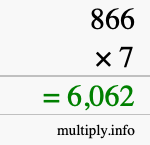 How to calculate 866 times 7 using long multiplication How to calculate 866 times 7 using long multiplication