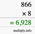 How to calculate 866 times 8 using long multiplication How to calculate 866 times 8 using long multiplication