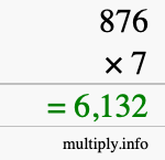 How to calculate 876 times 7 using long multiplication How to calculate 876 times 7 using long multiplication