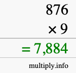 How to calculate 876 times 9 using long multiplication How to calculate 876 times 9 using long multiplication