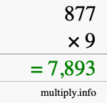 How to calculate 877 times 9 using long multiplication How to calculate 877 times 9 using long multiplication