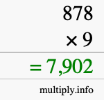 How to calculate 878 times 9 using long multiplication How to calculate 878 times 9 using long multiplication