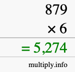 How to calculate 879 times 6 using long multiplication How to calculate 879 times 6 using long multiplication
