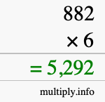 How to calculate 882 times 6 using long multiplication How to calculate 882 times 6 using long multiplication