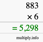 How to calculate 883 times 6 using long multiplication How to calculate 883 times 6 using long multiplication