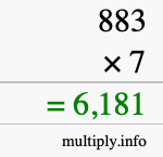 How to calculate 883 times 7 using long multiplication How to calculate 883 times 7 using long multiplication