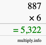 How to calculate 887 times 6 using long multiplication How to calculate 887 times 6 using long multiplication