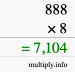 How to calculate 888 times 8 using long multiplication How to calculate 888 times 8 using long multiplication