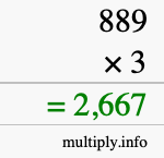 How to calculate 889 times 3 using long multiplication How to calculate 889 times 3 using long multiplication