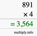 How to calculate 891 times 4 using long multiplication How to calculate 891 times 4 using long multiplication