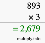 How to calculate 893 times 3 using long multiplication How to calculate 893 times 3 using long multiplication