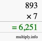 How to calculate 893 times 7 using long multiplication How to calculate 893 times 7 using long multiplication