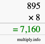 How to calculate 895 times 8 using long multiplication How to calculate 895 times 8 using long multiplication