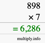 How to calculate 898 times 7 using long multiplication How to calculate 898 times 7 using long multiplication