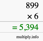 How to calculate 899 times 6 using long multiplication How to calculate 899 times 6 using long multiplication