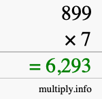 How to calculate 899 times 7 using long multiplication How to calculate 899 times 7 using long multiplication