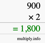 How to calculate 900 times 2 using long multiplication How to calculate 900 times 2 using long multiplication