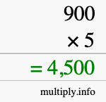 How to calculate 900 times 5 using long multiplication How to calculate 900 times 5 using long multiplication