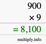 How to calculate 900 times 9 using long multiplication How to calculate 900 times 9 using long multiplication