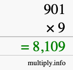 How to calculate 901 times 9 using long multiplication How to calculate 901 times 9 using long multiplication