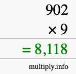 How to calculate 902 times 9 using long multiplication How to calculate 902 times 9 using long multiplication