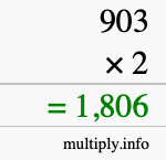 How to calculate 903 times 2 using long multiplication How to calculate 903 times 2 using long multiplication