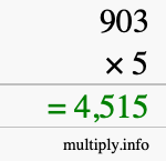 How to calculate 903 times 5 using long multiplication How to calculate 903 times 5 using long multiplication
