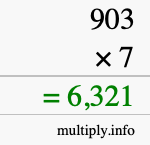 How to calculate 903 times 7 using long multiplication How to calculate 903 times 7 using long multiplication