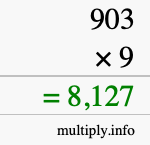 How to calculate 903 times 9 using long multiplication How to calculate 903 times 9 using long multiplication