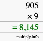 How to calculate 905 times 9 using long multiplication How to calculate 905 times 9 using long multiplication