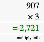 How to calculate 907 times 3 using long multiplication How to calculate 907 times 3 using long multiplication