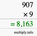 How to calculate 907 times 9 using long multiplication How to calculate 907 times 9 using long multiplication